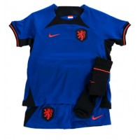 Nederland Fotballklær Bortedraktsett Barn VM 2022 Kortermet (+ korte bukser)